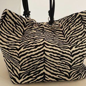 Zebra Print Cloth Handbag